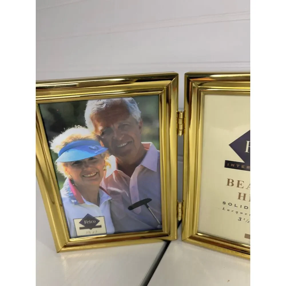 Fetco International Beacon Hill Solid Brass Picture Frames Tri Fold 5